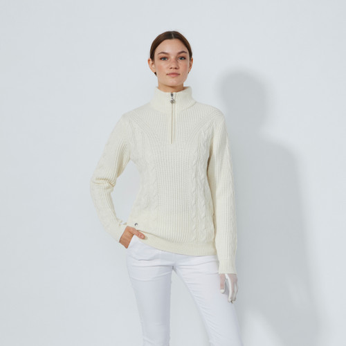 DS Ivory Cable LS Pullover Lined image 1