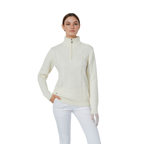 DS Ivory Cable LS Pullover Lined