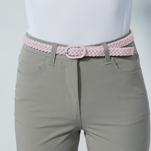 DS Giselle Pink Pansy Thin Braided Elastic Belt