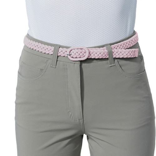 DS Giselle Pink Pansy Thin Braided Elastic Belt