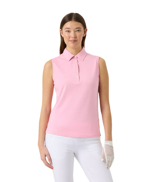 Fairway Prism Pink Sleeveless Polo Shirt image 1