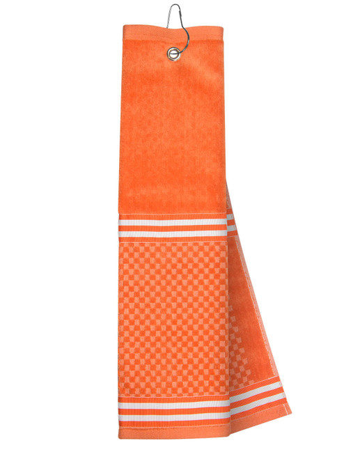 Just4Golf Orange Towel with Ribbon