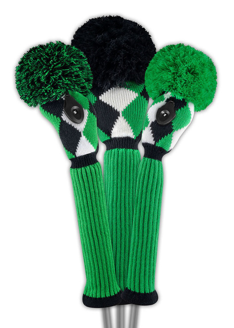 Just4Golf Argyle Knit Headcover Set