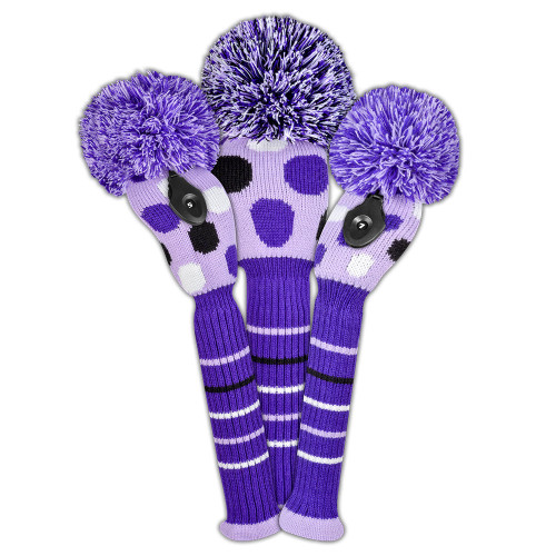 Just4Golf Polka Dot Knit Headcover Set