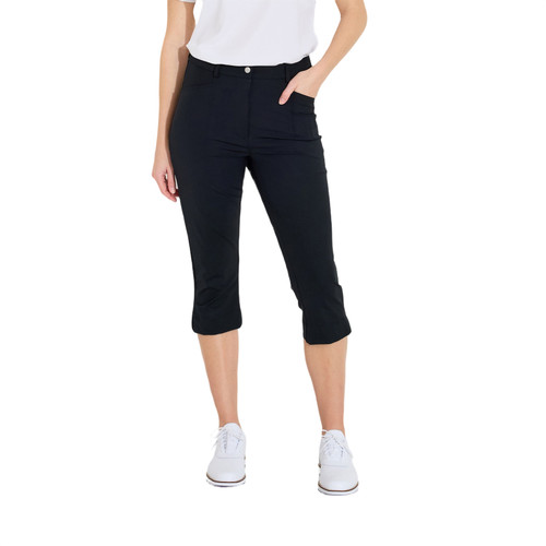 Women Elite Capri (high Waist)-4-ways Stretch Black image 4