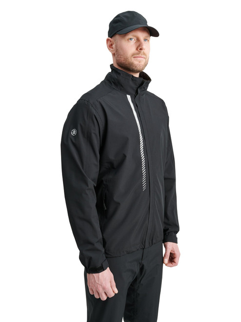 Mens Links Stretch Rain Jacket Black image 32