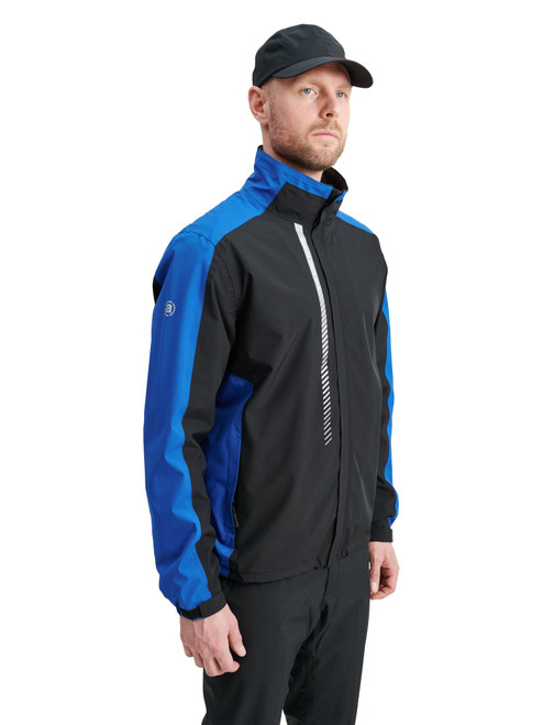 Mens Links Stretch Rain Jacket Dark Cobalight Black image 44