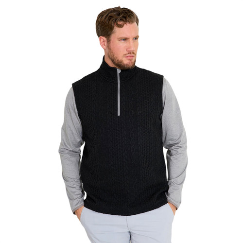 Men's Woburn Halfzip Vest Black image 6