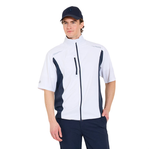 Men Lanark Stretch Wind Shirt (5oz) White Navy image 6