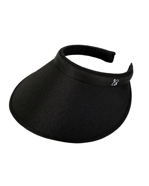 Black Wide Brim Slide On Visor image 1