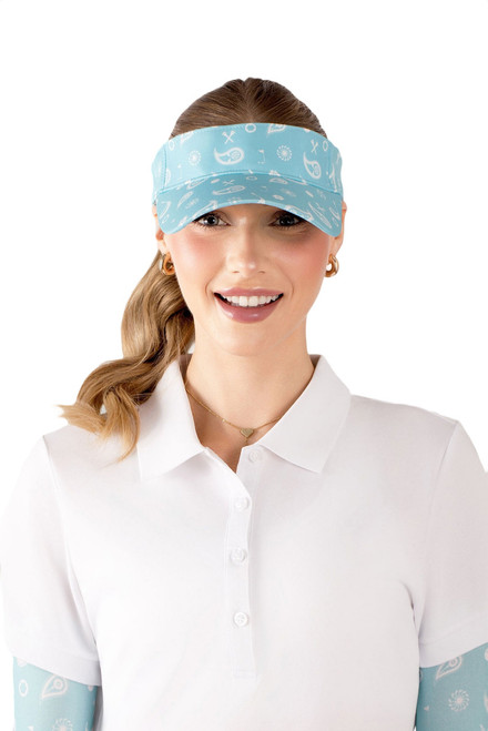 Aqua Paisley Sport Visor image 1