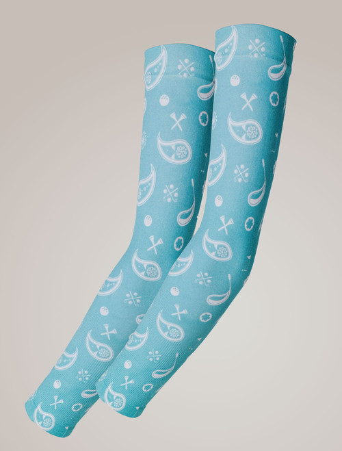 Arm Sun Sleeves UV Protection Aqua Blue image 1