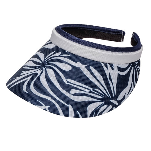 Island Breeze Print And Solid Clip On Visors image 1