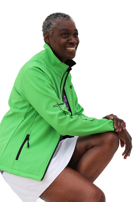Women's Branded Soft Shell Jacket – Lime image 1