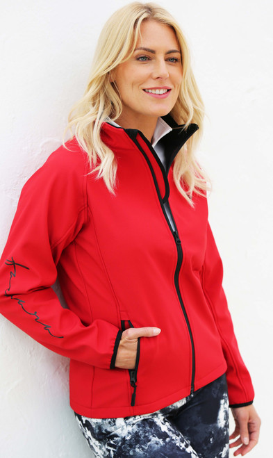 Women's Branded Soft Shell Jacket – Cherry Red image 1