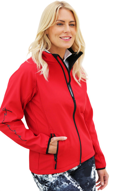 Women's Branded Soft Shell Jacket – Cherry Red image 1
