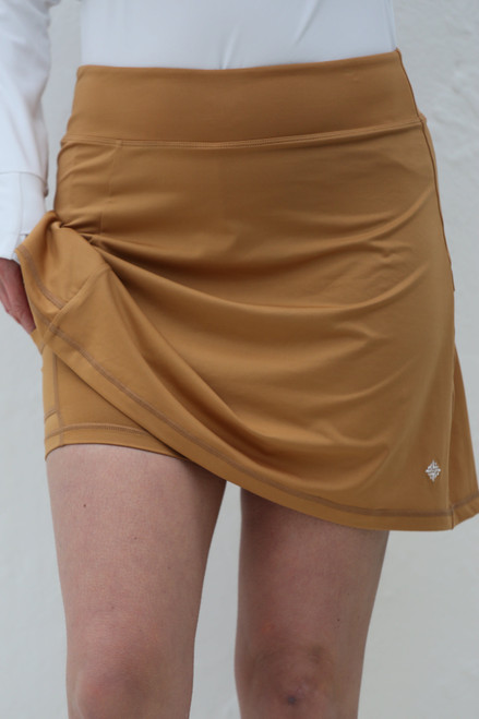 Kick Pleat Golf Skort Camel image 1