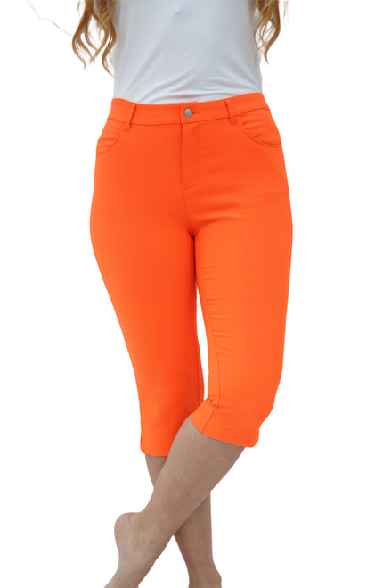 Women's Golf Pedal Pushers - Tangerine image 1