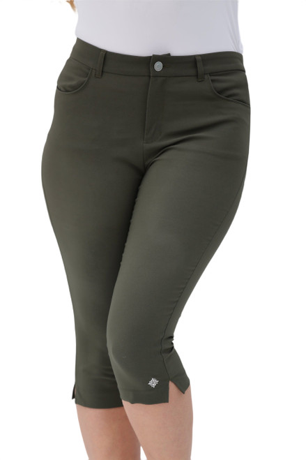 Women's Golf Pedal Pushers - Moss image 3