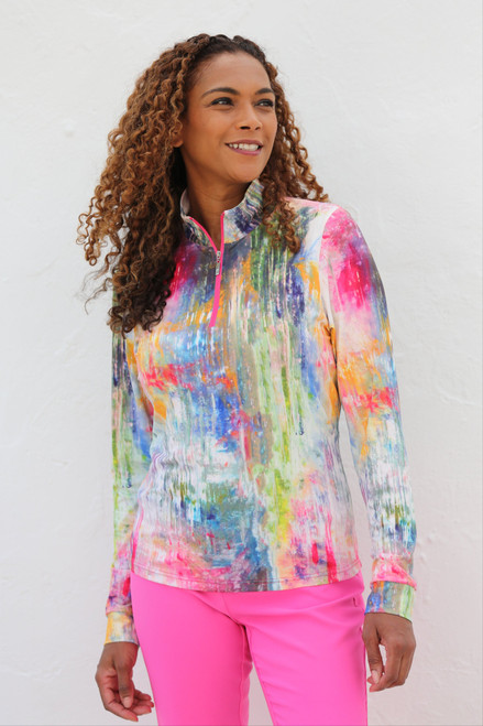 Women's Long Sleeve Mid Layer Golf Shirt - Monet image 1