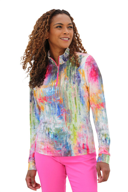 Women's Long Sleeve Mid Layer Golf Shirt - Monet image 1