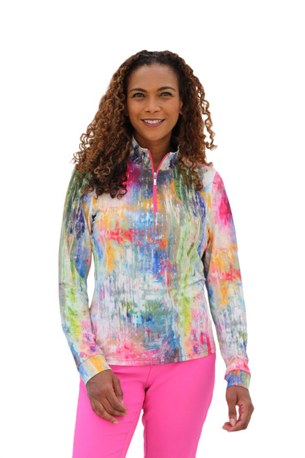 Women's Long Sleeve Mid Layer Golf Shirt - Monet image 2
