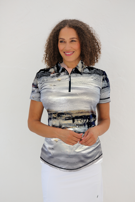 Short Sleeve Golf Polo Shirt Driftwood image 1