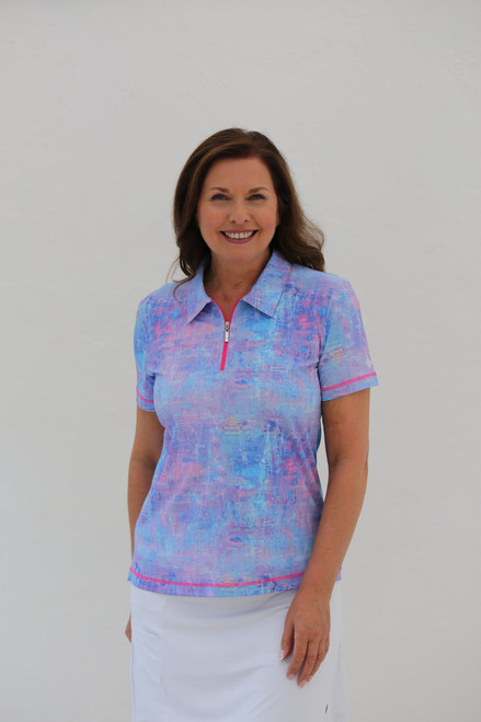 Short Sleeve Golf Polo Shirt Fragments image 1