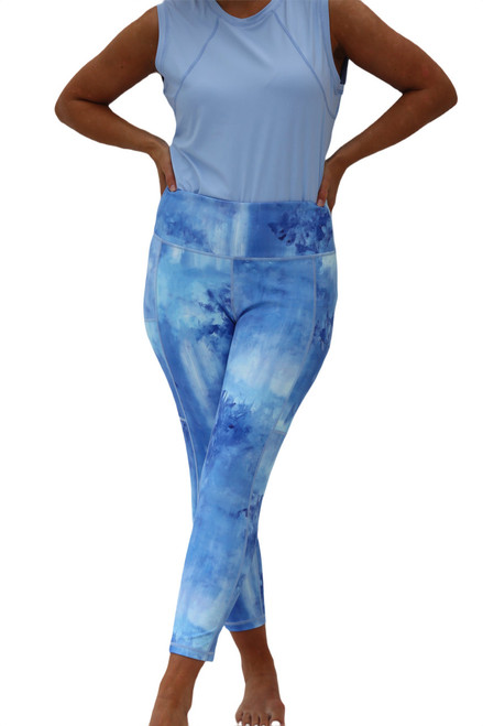 Women's Capri Leggings – Periwinkle image 1