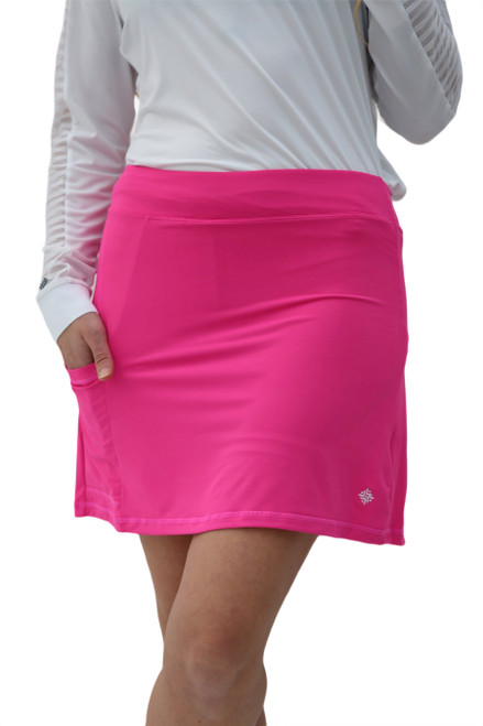 Women's Kick Pleat Golf Skort - Hot Pink image 1