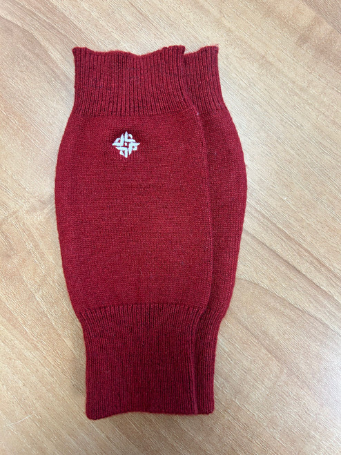 Women's Merino Wool Wrist Warmers - Rust Red image 1