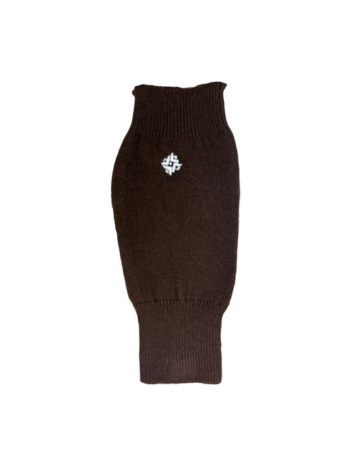 Women's Merino Wool Wrist Warmers - Brown image 1