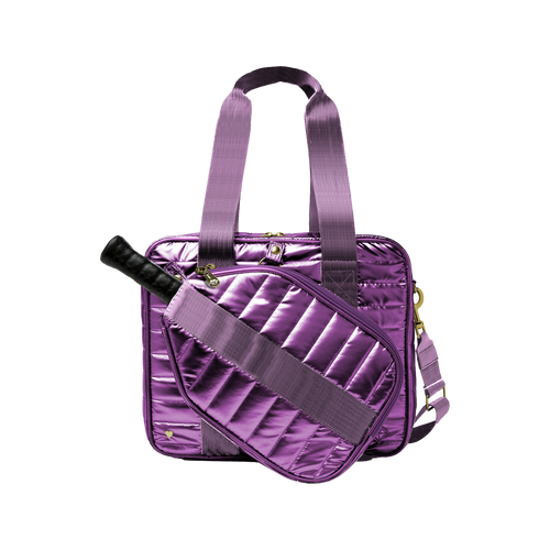 Purple Pickleball Tote Bag with Detachable Cover image 1