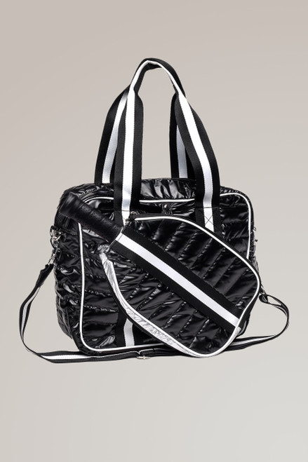Black Pickleball Detachable Tote Bag image 1