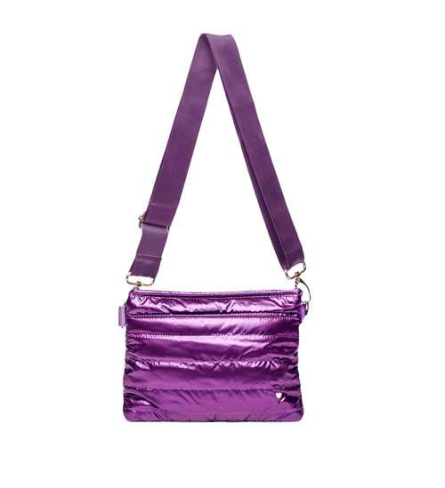 Purple Padded Crossbody Belt Bag image 1