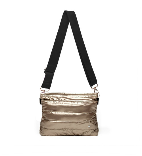 Gold Padded Crossbody Belt Bag image 1