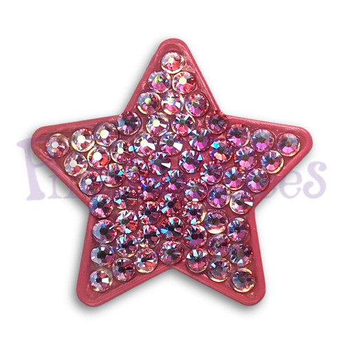 Bonjoc Dream Star Swarovski Crystal Golf Ball Marker Accessory with magnetic hat clip.  Handcrafted with 100% genuine Swarovski crystal.  Perfect for corporate gifts or tee prizes. Comes with carrying pouch.
