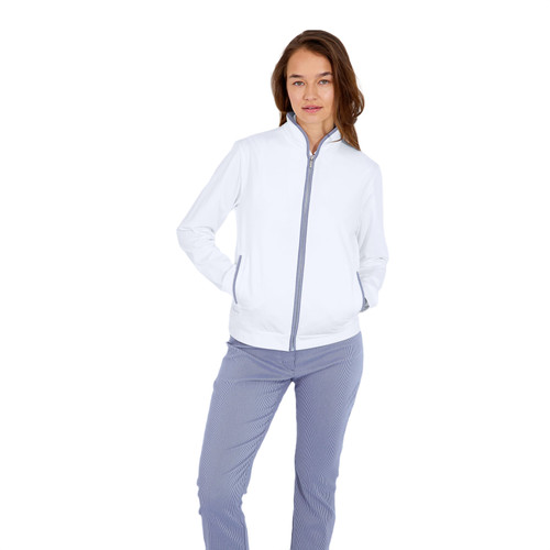 Women's Bovey Midlayer Fullzip Jacket White/Navy image 1