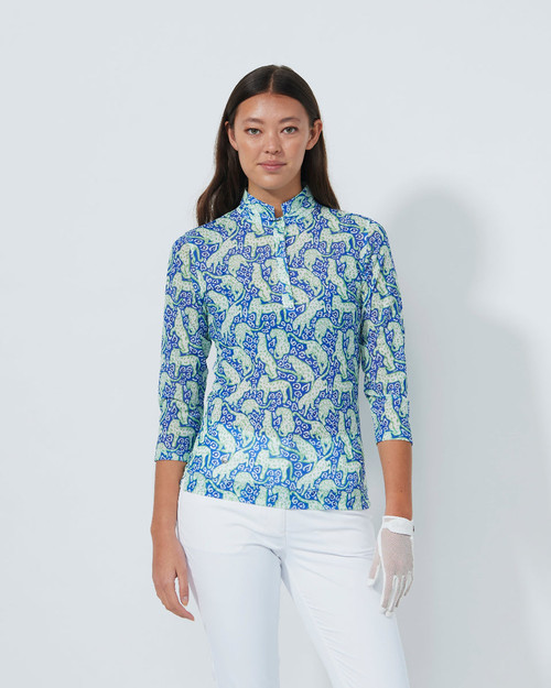 Breeze Jaguar 3/4 Sleeve Mesh Polo Shirt image 1