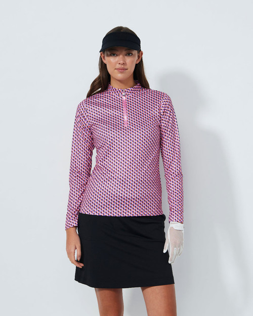 Printed Pop Geo Long Half Neck Shirt image 1