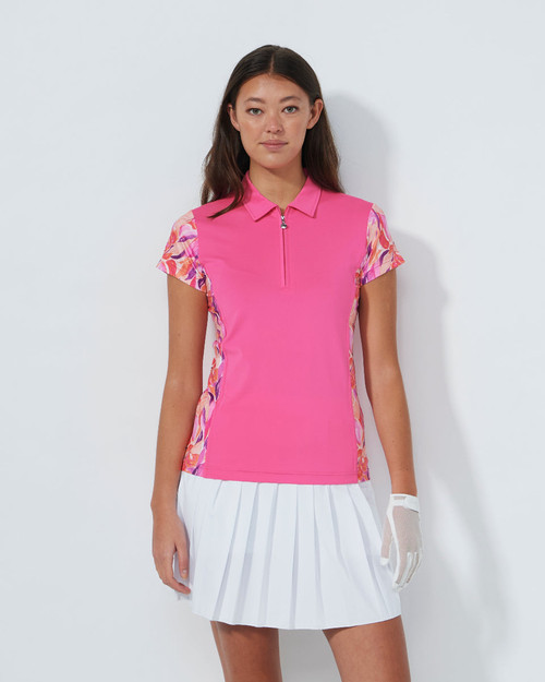 Edge Cap Sleeve Polo Shirt PS26 Radiant Pink image 1