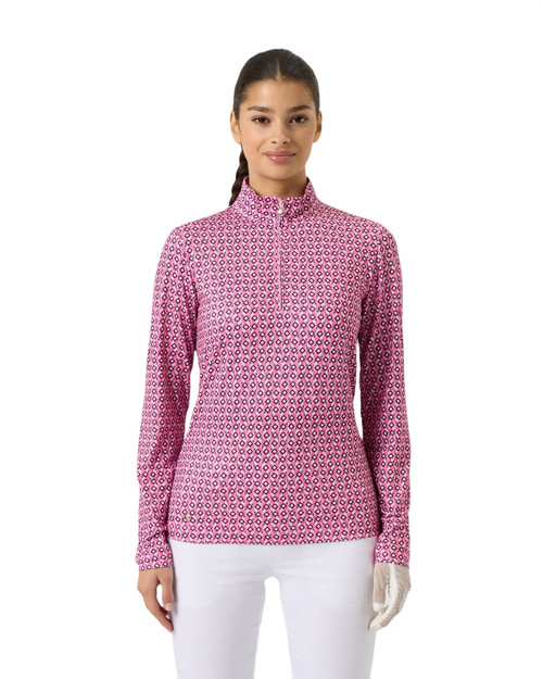 Sheermotion Geometric Palm Tree Long Sleeve Top image 1