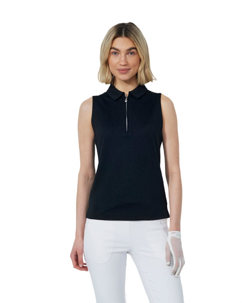 Peoria Sleeveless Polo Shirt PS26 Black image 7