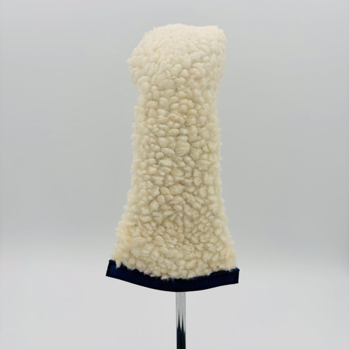 Just4Golf Cream Sherpa Hybrid Headcover w/ Navy Trim