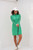 Emerald Sheer Sleeve Skater Dress- Raglan image 1