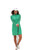 Emerald Sheer Sleeve Skater Dress- Raglan image 1