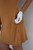 Camel Sheer Sleeve Skater Dress image 4