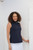 Sleeveless Mock Golf Shirt Navy image 1