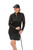 Black Sheer Sleeve Skater Dress Raglan image 1