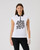 Embellished White Cap Sleeve Polo Shirt image 1